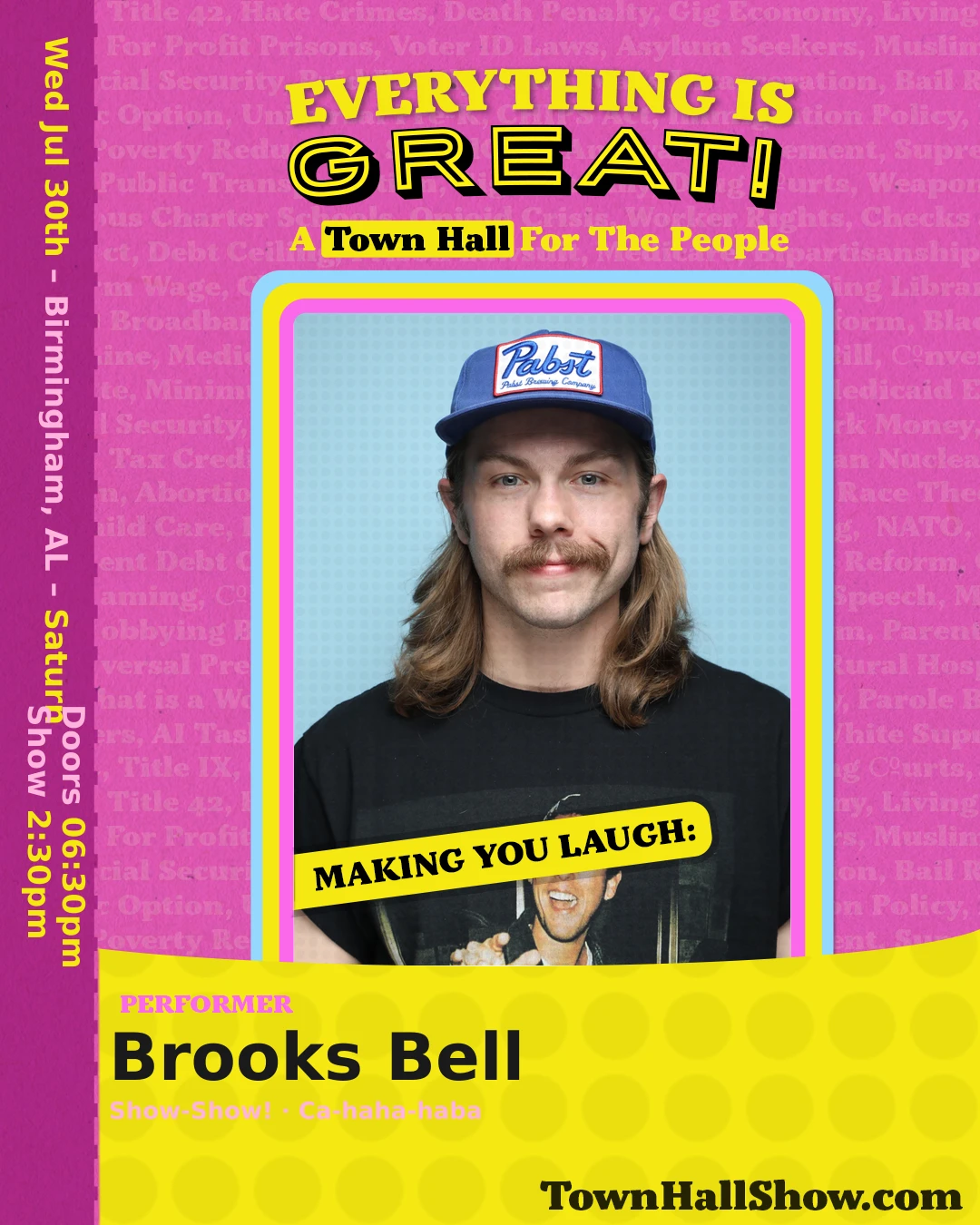 Brooks Bell — Performer, Everything Is Great! A Town Hall for the People