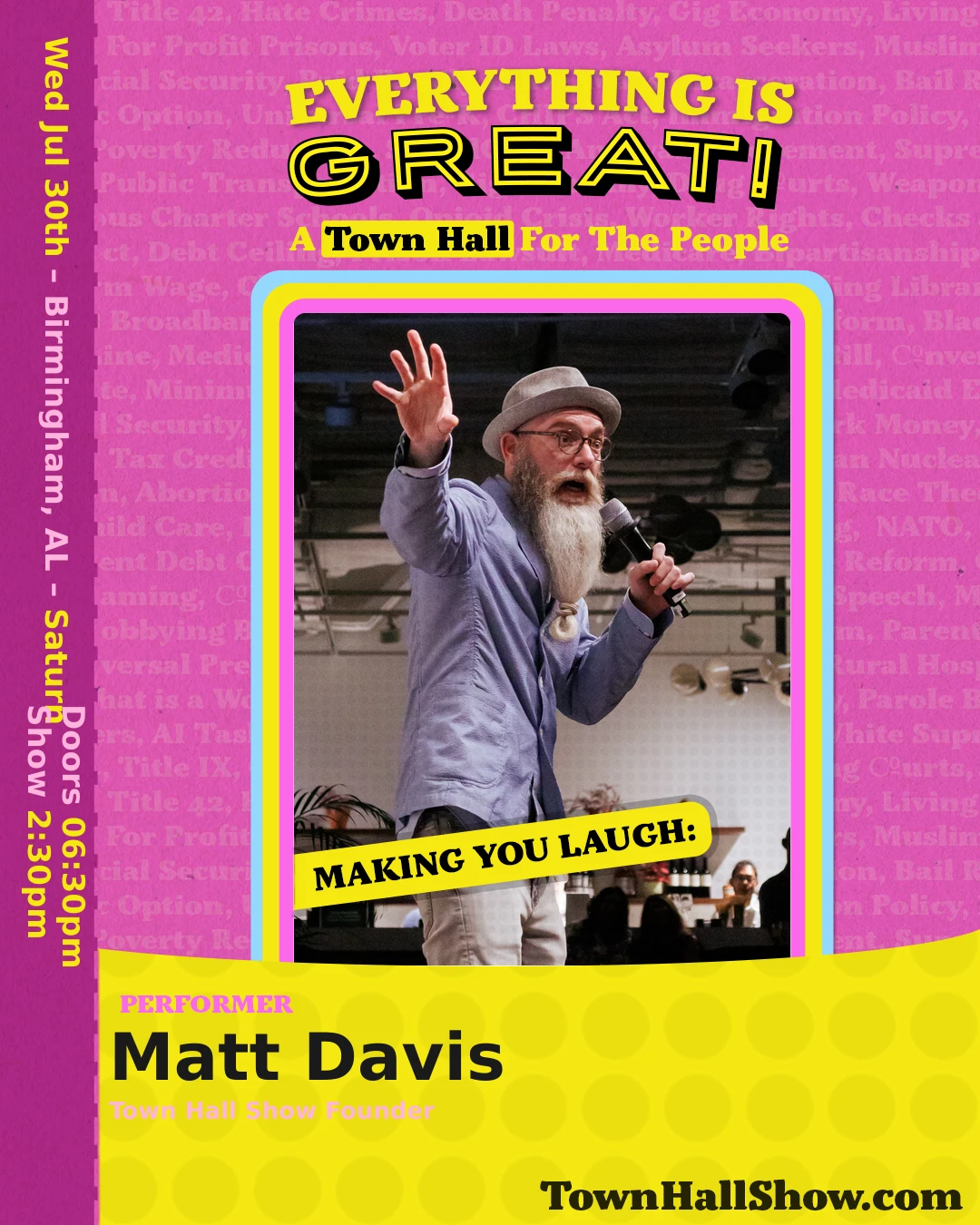 Matt Davis — Host of Everything Is Great! A Town Hall for the People