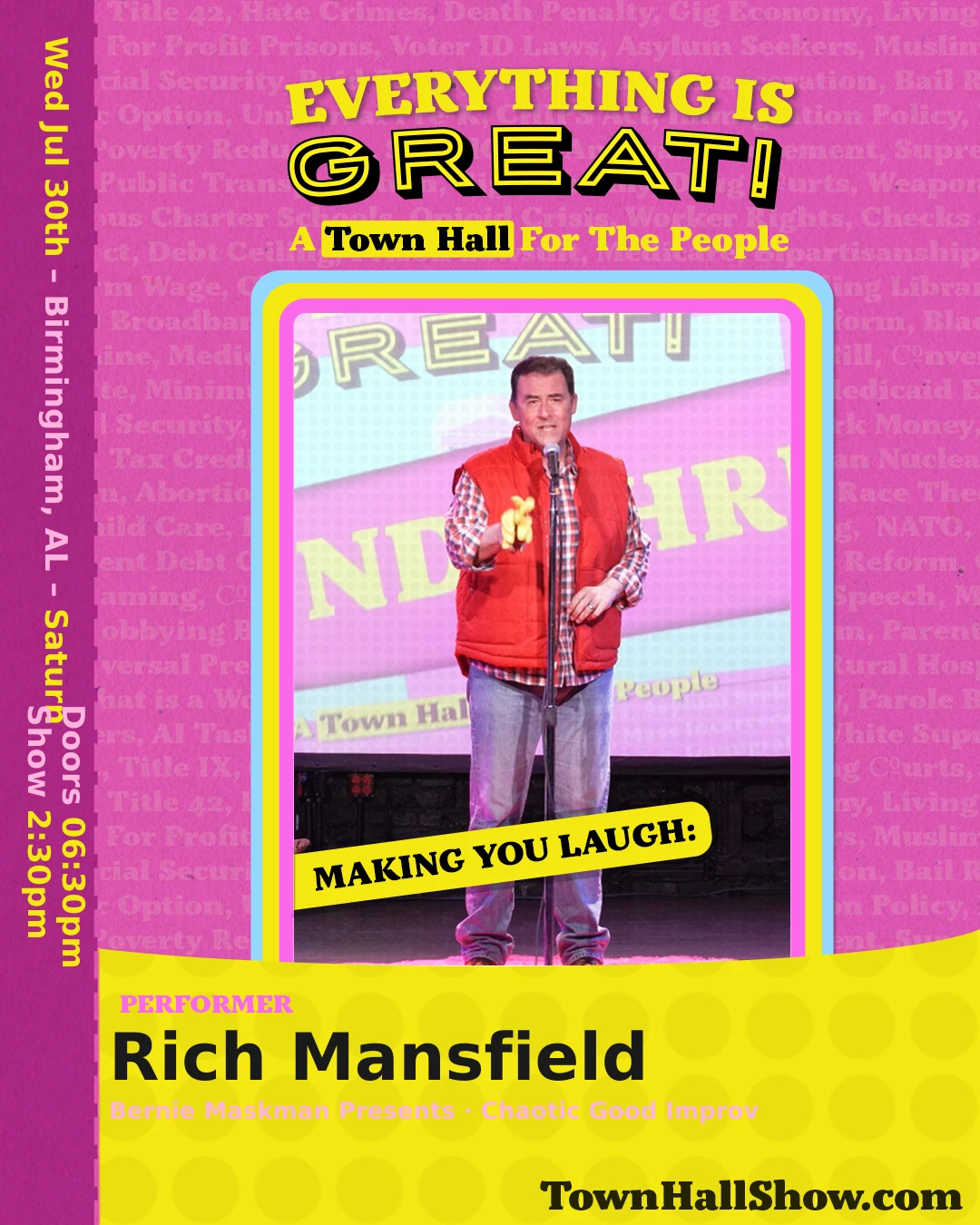 Rich Mansfield — Performer, Everything Is Great!